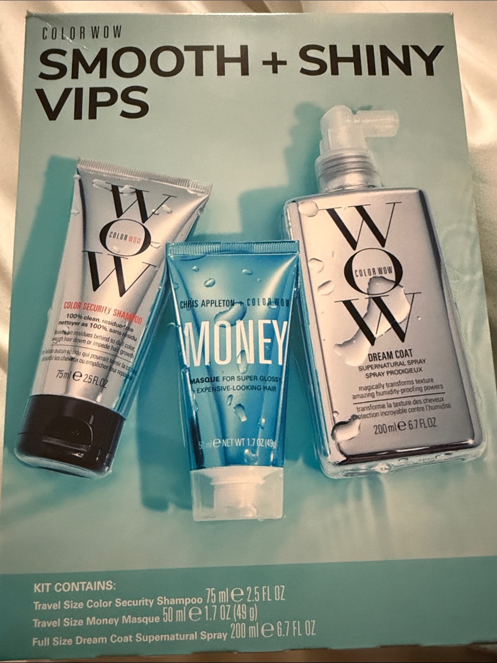 ColorWow Smooth + Shiny Vips Travel Kit - Teal/Turquoise